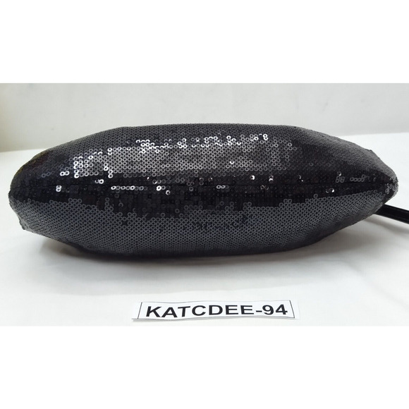 Coach Black Sequin Kisslock Framed Large Evening Clutch - Wristlet - Picture 6 of 14